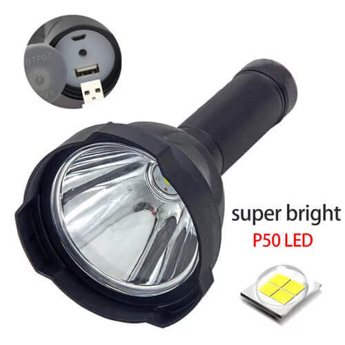 Lampe torche (standard) GENERIQUE Lampe torche led zoomable xhp50 led  puissante lampe torche led rechargeable usb