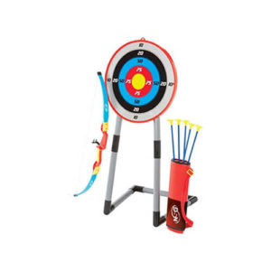 Kit jouet de tir à l'arc avec grande cible autoportante, flèches à ventouse et carquois avec sangle