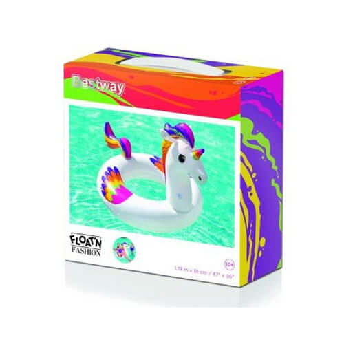 Anneau De Bain Gonflable 119x91cm Bestway Fantasy Unicorn - Tube De ...