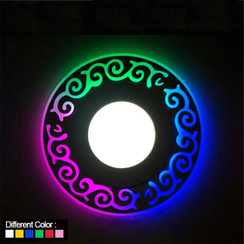 Spot lumineux LED ultramince et rond intégré, 2 couleurs