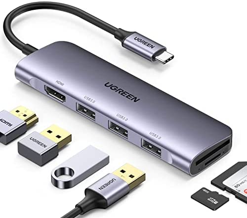 Concentrateur USB-C, adaptateur MacBook Pro avec HDMI 4K, port de