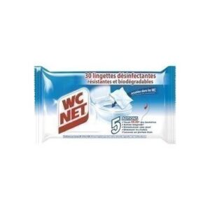 Lingettes WC Extra épaisses - 30 Lingettes Humides Grand Format, Emballées Individuellement, Hygiène Rapide Toilettes