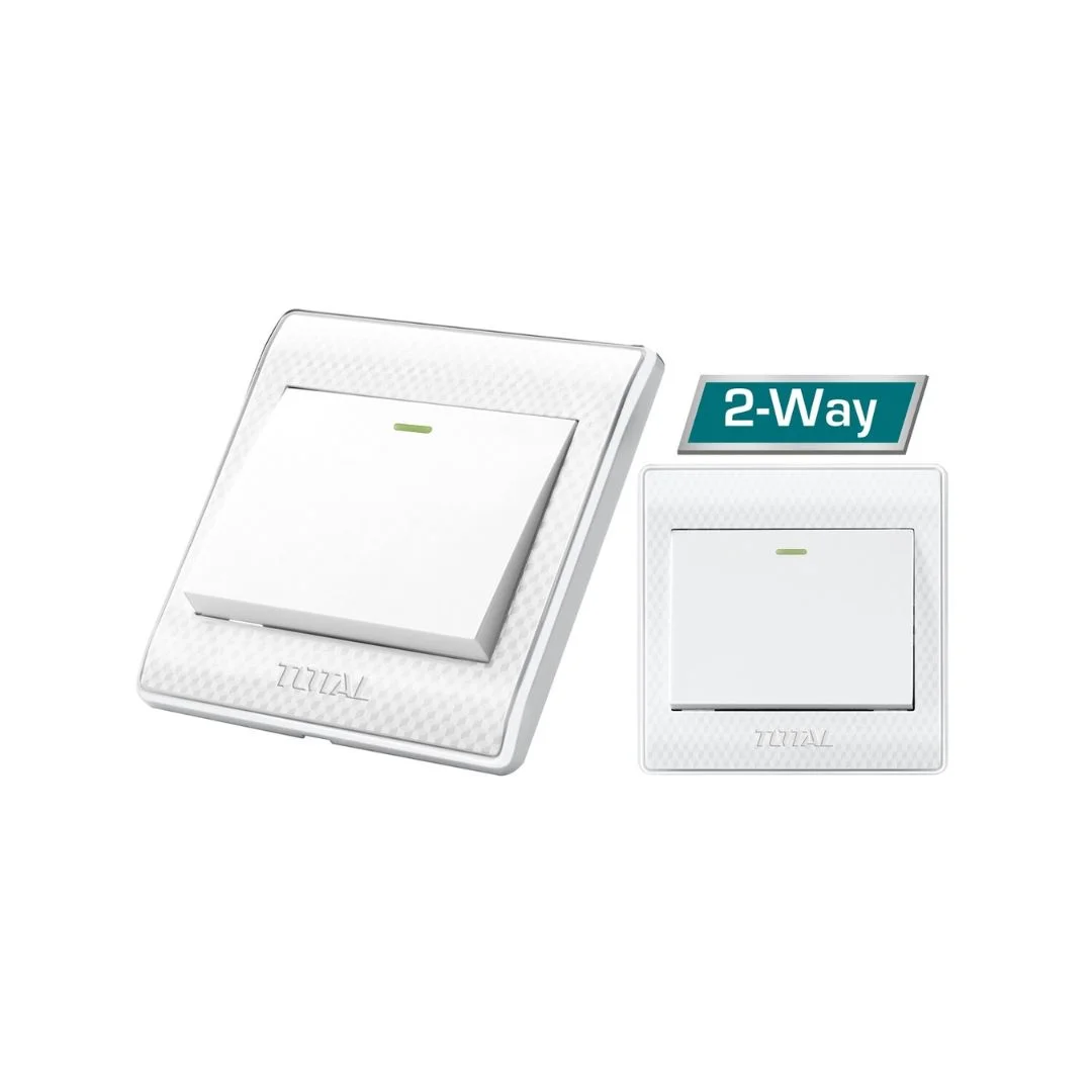 Interrupteur 2 Voies 2 Voies Blanc Electrique Incurvé Avec Vis