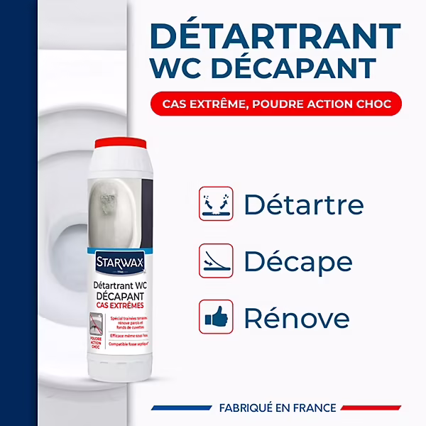 Détartrant WC en poudre STARWAX – Cas extrême