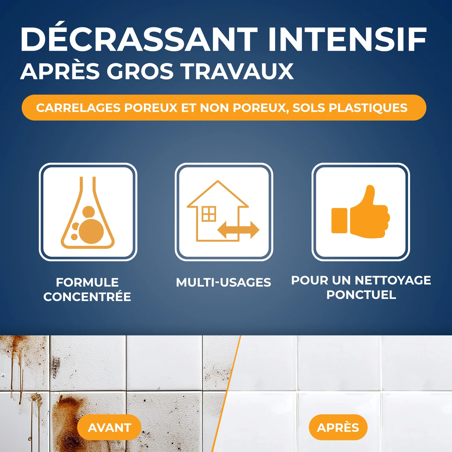 Décrassant intensif Starwax pour carrelage et PVC