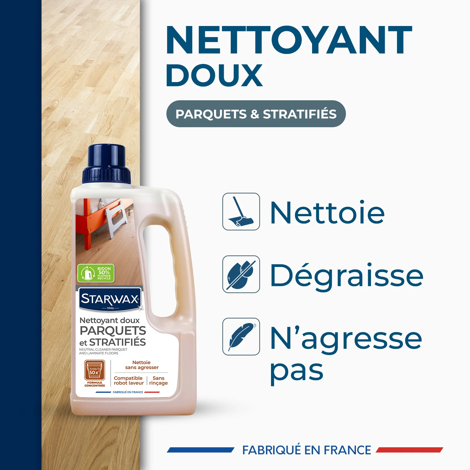 Nettoyant doux parquets et stratifiés Starwax